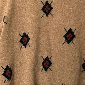Vintage 90s 💯 Wool Argyle Diamond Benetton Made in Italy Sweater